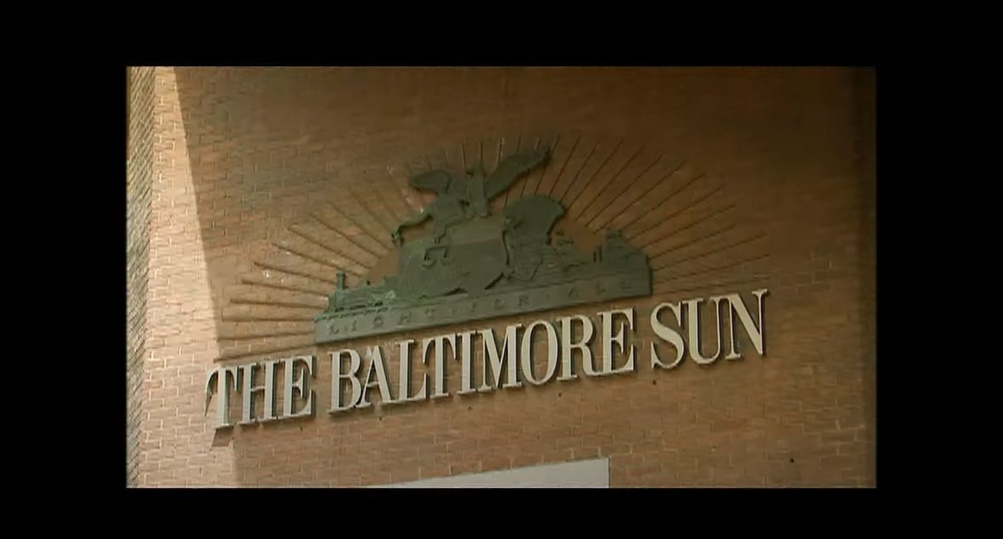 The Baltimore Sun newspaper organization (Image via YouTube/HBO UK)